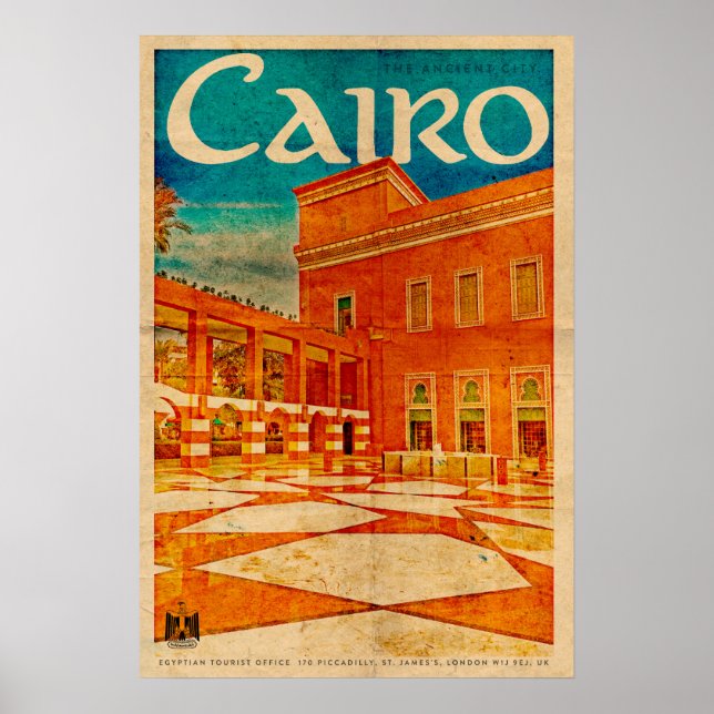 Vintage Cairo Travel Poster (Framsidan)