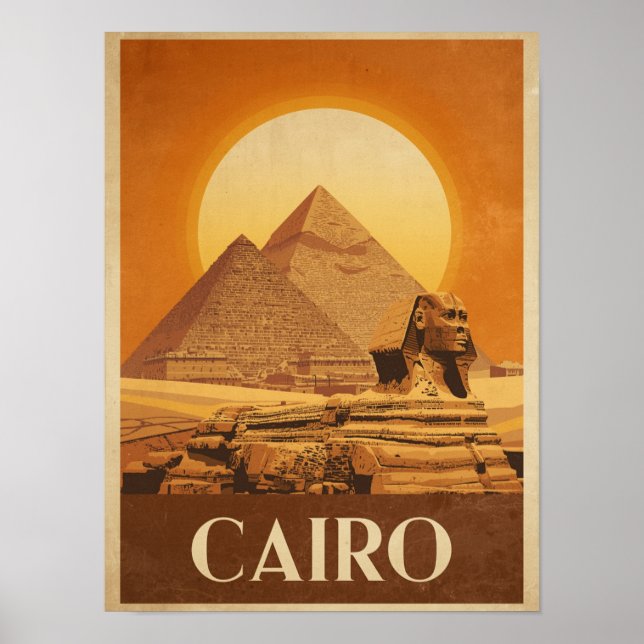Vintage Cairo Travel Poster (Framsidan)