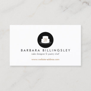 Vintage Cake Emblem Logotyp Bakery I Visitkort
