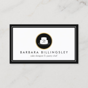 Vintage Cake Emblem Logotyp Bakery III Visitkort