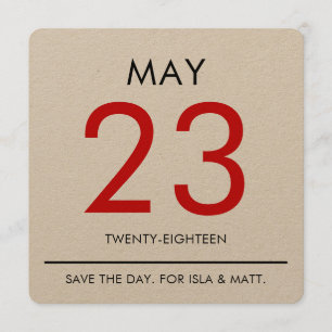 Vintage Calender Spara datumet