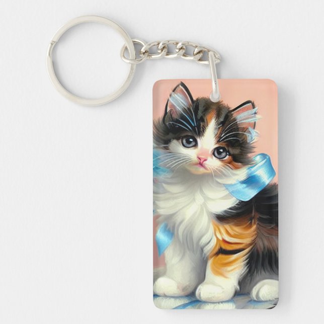 Vintage Calico Kitten Illustration (Framsidan)