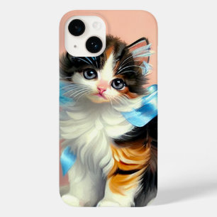 Vintage Calico Kitten Illustration