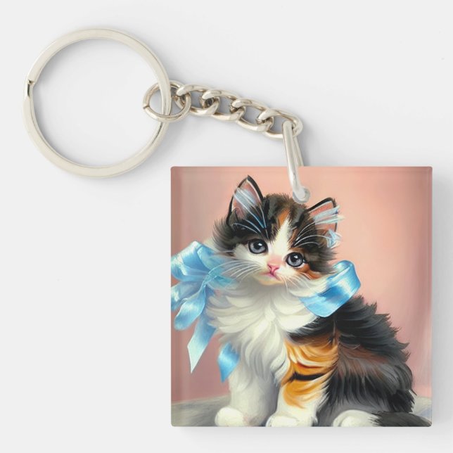 Vintage Calico Kitten Illustration (Framsidan)