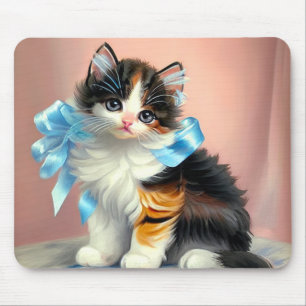 Vintage Calico Kitten Illustration Musmatta