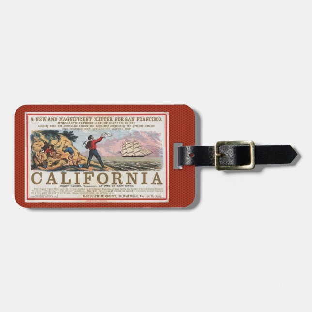 Vintage California Bound Clipper Frakt Bagagebricka (Horisontell Framsida)