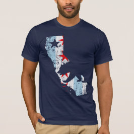 Vintage California Chicago Transplant Mashup Flagg T-shirt