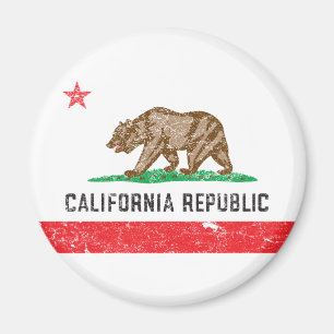 Vintage California Flagga Magnet