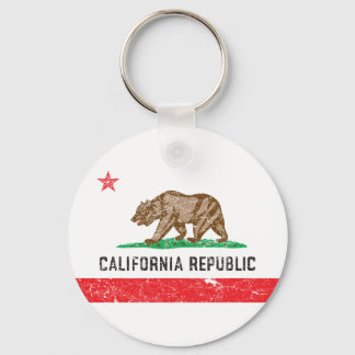 Vintage California Flagga Nyckelring