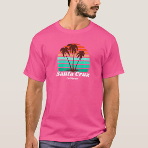 Vintage California Plan Träd Sunset Santa Cruz T Shirt