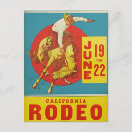 Vintage California Rodeo-vykort Vykort