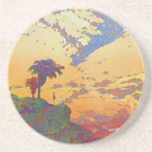 Vintage California Sandstone Underlägg Sandsten