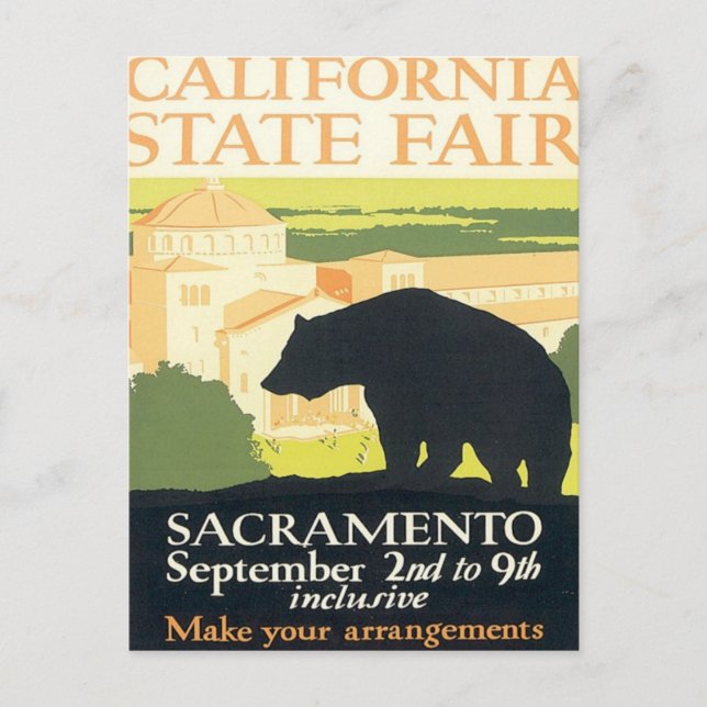 Vintage California State Fair Vykort (Framsida)