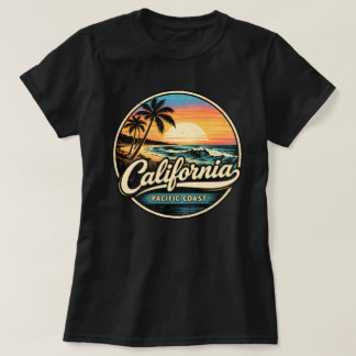 Vintage California Sunset - Retro 80s Surf T Shirt