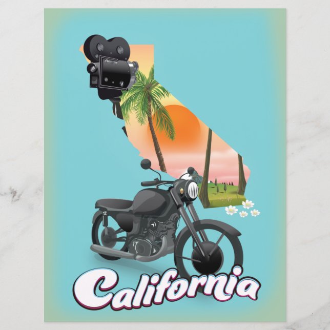 Vintage California Travel-affisch (Framsida)