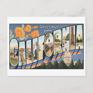 Vintage California vycard Vykort
