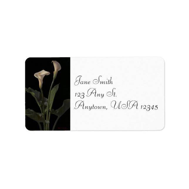 Vintage Calla Lilies Adressetiketter (Framsidan)