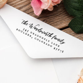 Vintage Calligraphy-Returadress Självfärgande Stämpel