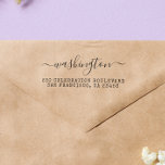 Vintage Calligraphy-Returadress Stämpel<br><div class="desc">Skapa din egen anpassningsbar Vintage Calligraphy Returadress Rubber Frimärke med dessa mallar med Cali Graphics. Den här vintagarna designen har kalligrafi för  och skriv writer typsnitt med ditt eget namn och returadress.</div>