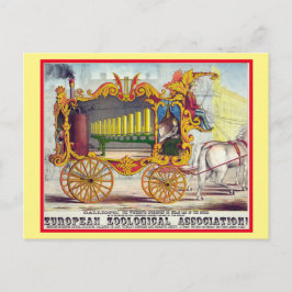 Vintage Calliope Cirkus Affisch Fars Dag Vykort