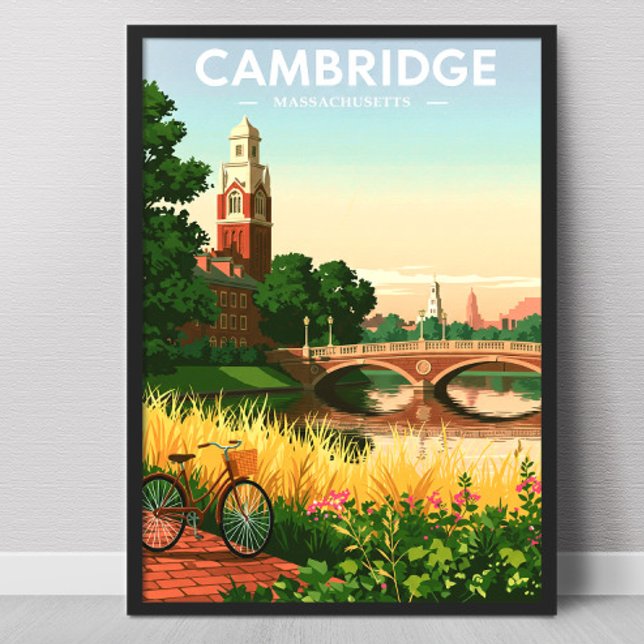Vintage Cambridge Massachusetts Poster (Skapare uppladdad)