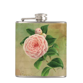 Vintage Camellia Fransk Botanical Fickplunta