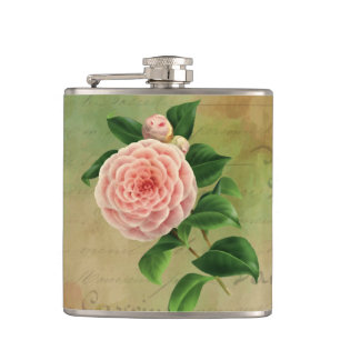 Vintage Camellia Fransk Botanical Fickplunta