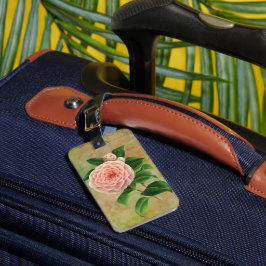 Vintage Camellia Fransk Botanisk Personlig Bagagebricka