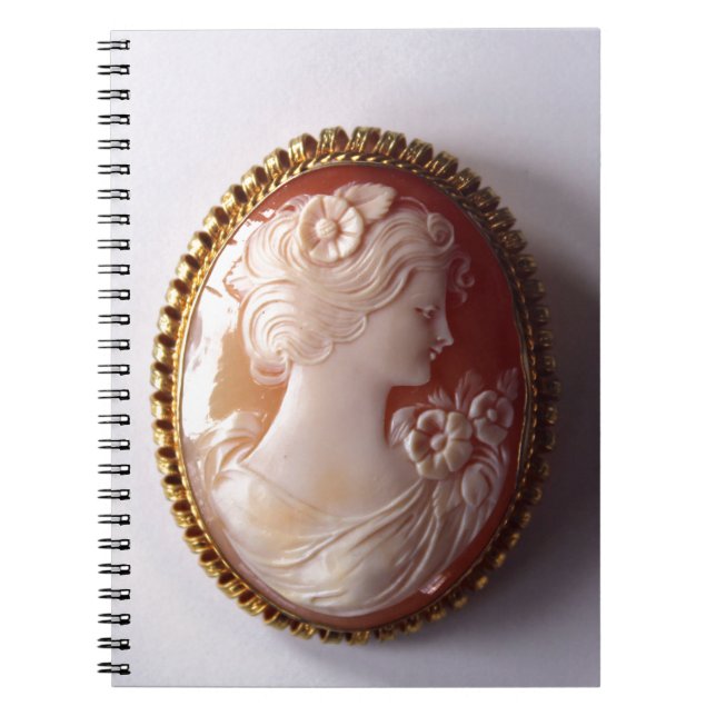 Vintage Cameo Women silhouette Anteckningsbok (Framsidan)