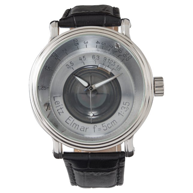 VINTAGE CAMERA 3 Tyska linsbevakning Armbandsur (Framsida)