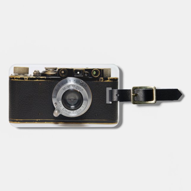 VINTAGE CAMERA Berömd German Rangefinder Luggage T Bagagebricka (Horisontell Framsida)