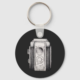 Vintage Camera Black Without wording Nyckelring
