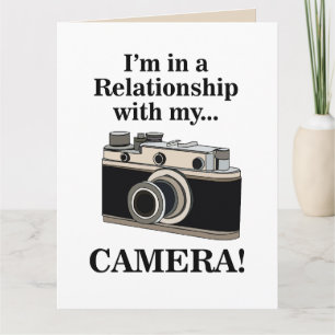 Vintage Camera Funny Photograf Birthday Kort