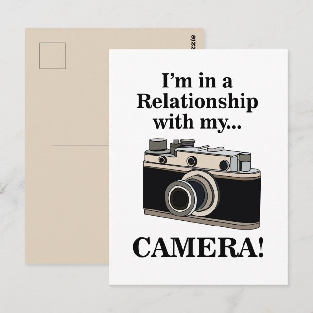 Vintage Camera Funny Photograf Vykort (Fram/baksida)