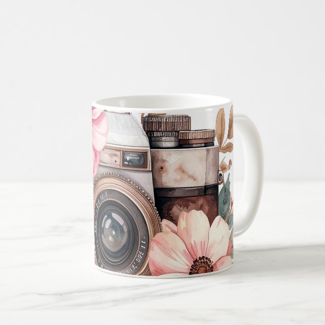 Vintage Camera Mug - Photography Lover Retro Gift Kaffemugg (Framsida höger)