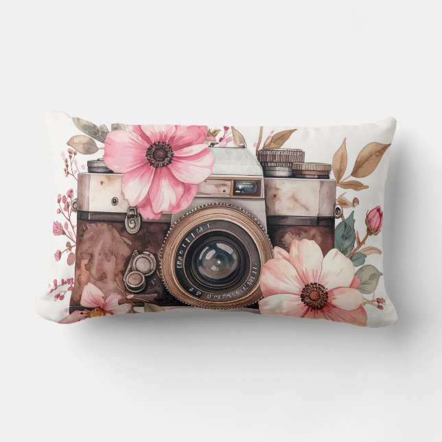 Vintage Camera Mug - Photography Lover Retro Gift Lumbarkudde (Framsida)