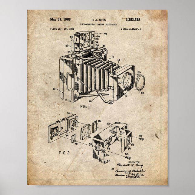 Vintage Camera Patent Poster (Framsidan)