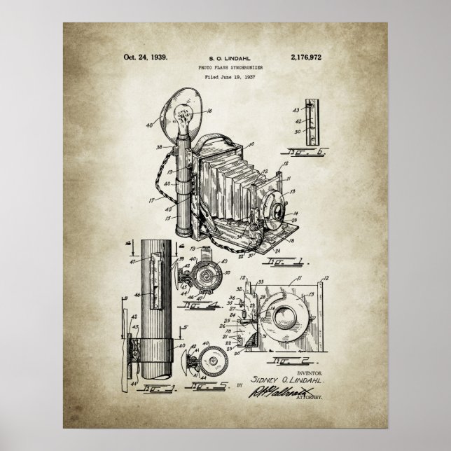 Vintage Camera Patent Poster (Framsidan)