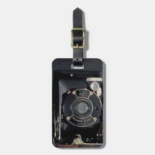 VINTAGE CAMERA USA Folding Camera Luggage Tag Bagagebricka
