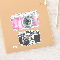 Vintage Cameras DSLR SLR-fotograf Vinyl Sticke