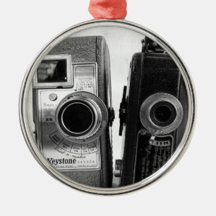 Vintage Cameras Julgransprydnad Metall