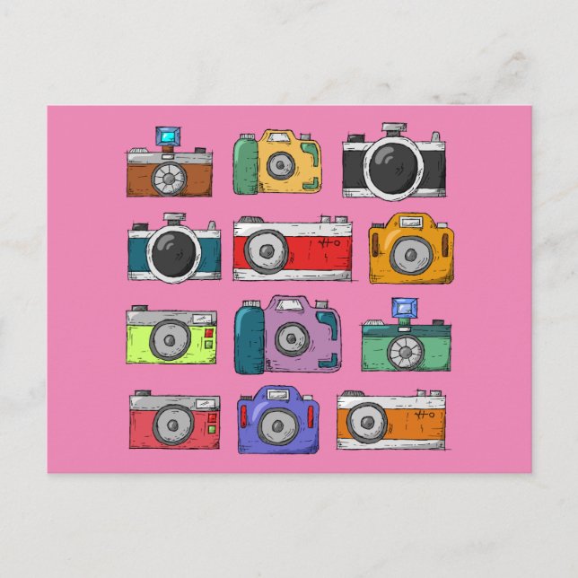 VINTAGE CAMERAS POSTCARDS VYKORT (Framsida)