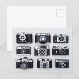 Vintage Cameras Retro Old Classic Vykort