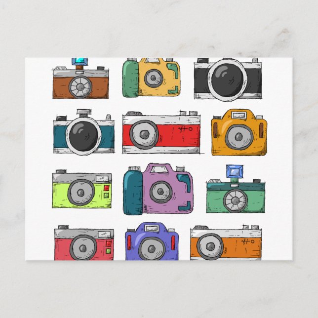 Vintage Cameras Vykort (Framsida)