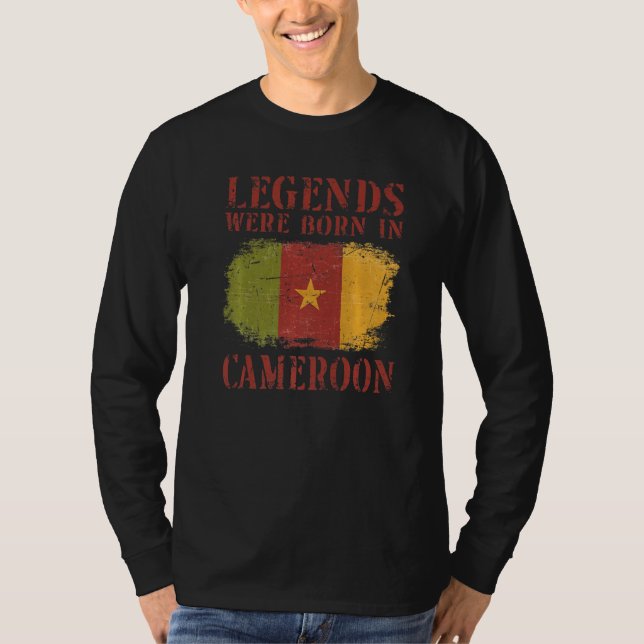Vintage Cameroonian Flag Cameroon T Shirt (Framsida)