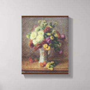Vintage Camille Bouvagne A Bouquet of Flowers Canvastryck