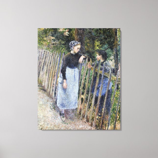 Vintage Camille Pissarro-konversation Canvastryck (Framsida)