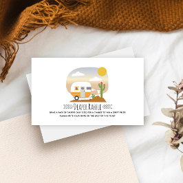 Vintage Camper Desert Baby Shower Raffle Tilläggskort
