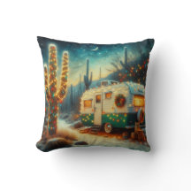 Vintage Camper jul Desert Saguaro Cactus