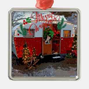 Vintage Camper jul Julgransprydnad Metall